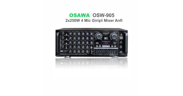 Osawa OSW-905 2x250 Watt USB-SD Bluetooth Stereo Mikser Anfi Cami